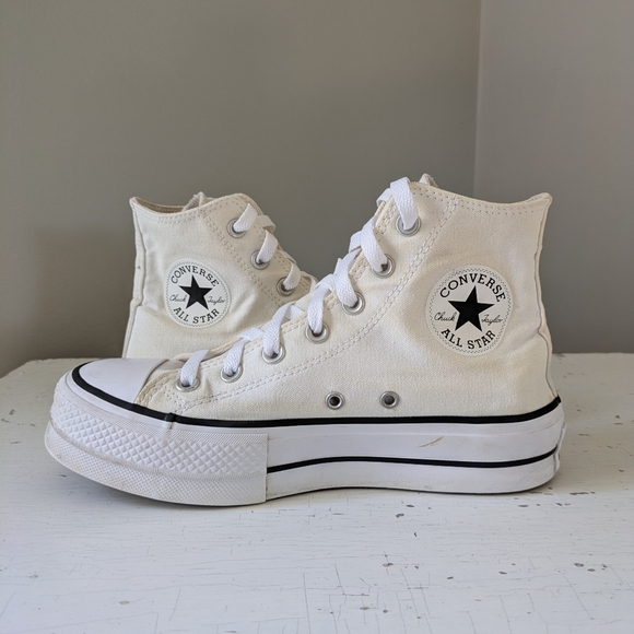 Converse Platform High Tops Ladies Size 7 - Picture 6 of 10